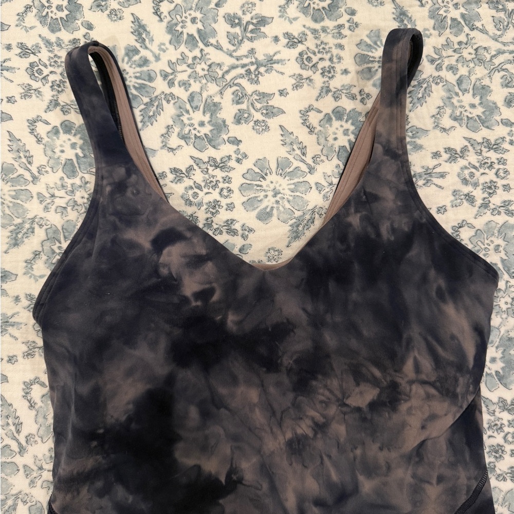 Lululemon Athletica Tie-Dye Tank Top - Black and Gray